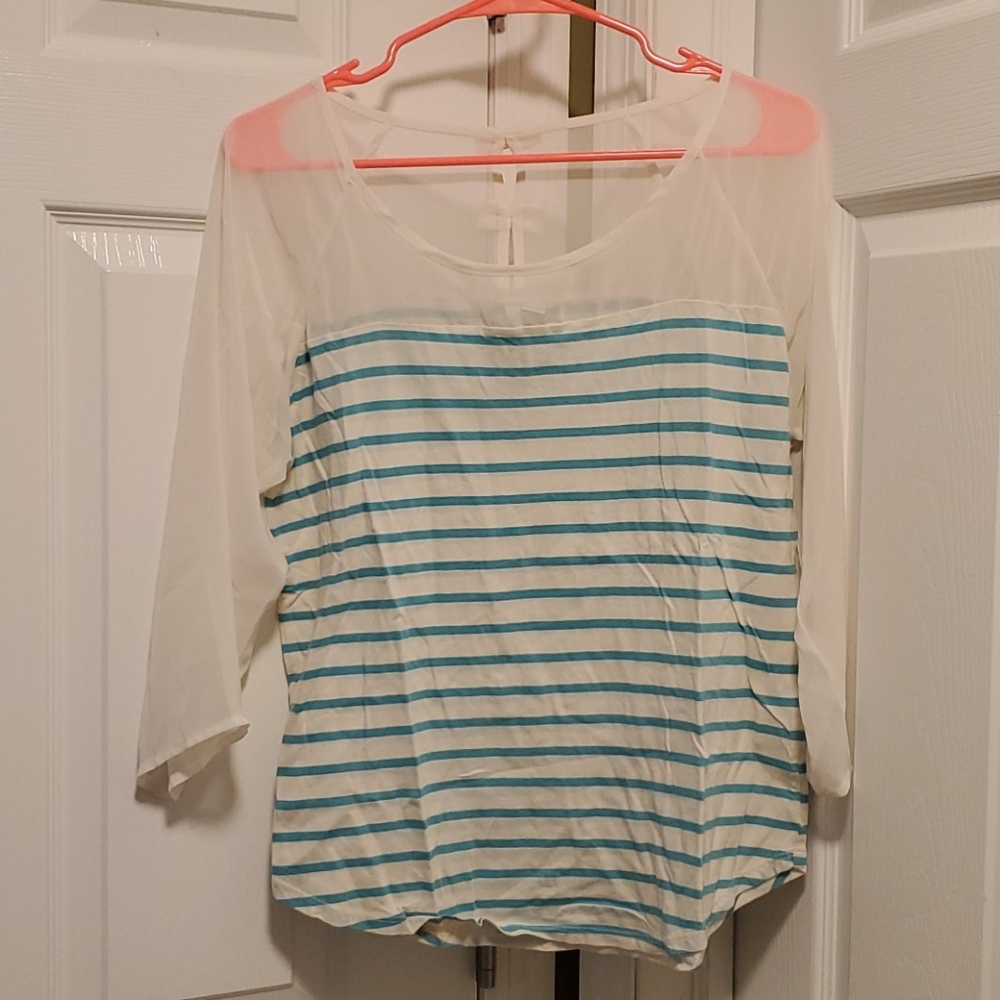 Lauren Conrad Striped Size Medium Blouse